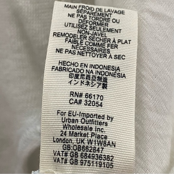 FREE PEOPLE We The Free Never Give Up Oversized Top V Neck Tee in Ivory White XS - Picture 9 of 13